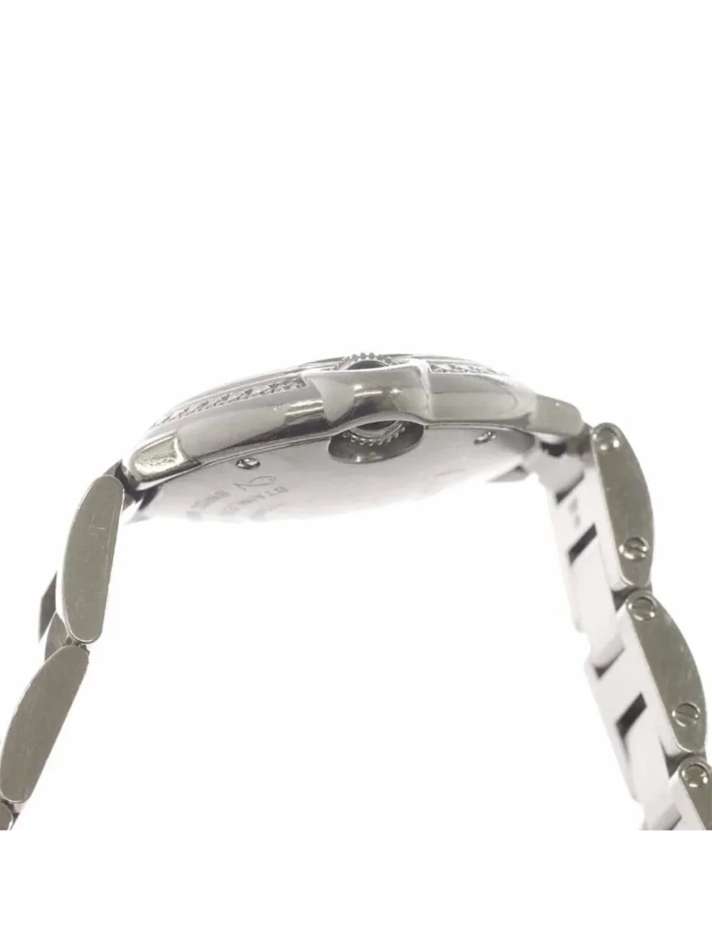 Cartier Ballon Blue 28 Watch Diamond Bezel Silver Quartz
